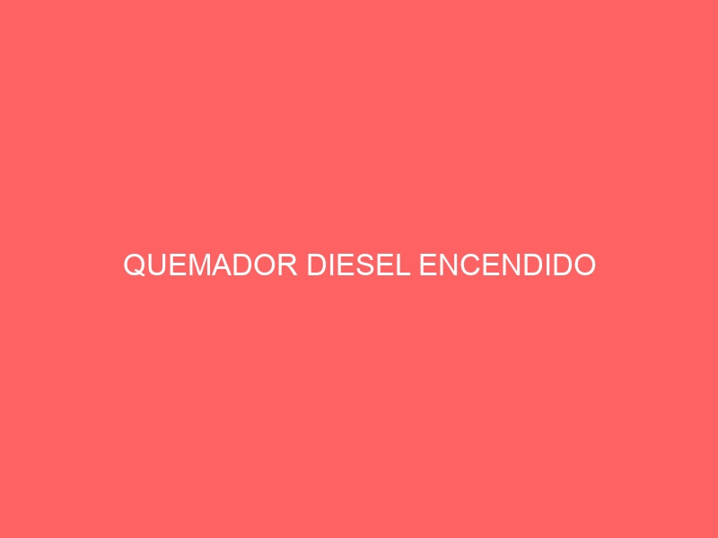QUEMADOR DIESEL ENCENDIDO