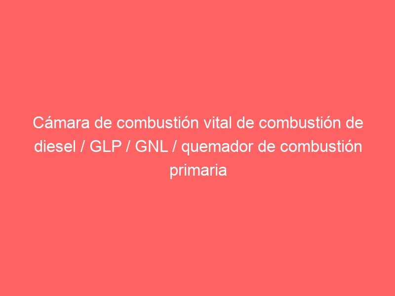 Cámara de combustión vital de combustión de diesel / GLP / GNL / quemador de combustión primaria